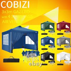 3x3m Gazebo Pop-up Garden Tent 3x3M Heavy Duty Canopy Waterproof Party Marquee
