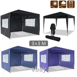 3x3m Pop Up Gazebo Waterproof Marquee Canopy Outdoor Garden Party Wedding Tent