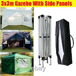 3x3m Pop-up Gazebo Heavy Duty Garden Canopy Tent Outdoor Sun Instant Shelter NEW