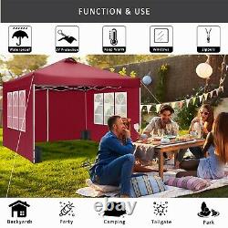 3x3m Pop up Gazebo Portable withSides Waterproof Marquee Heavy Duty Tent Garden UK