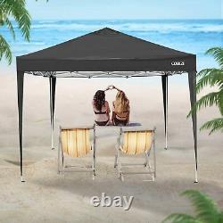 3x3m Pop up Gazebo Tent Commercial Instant Shelter Waterproof with 4Sides Black