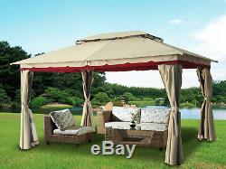 3x4M Deluxe Metal Pavilion Gazebo Awning Canopy Sun Shade Party Tent Marquee