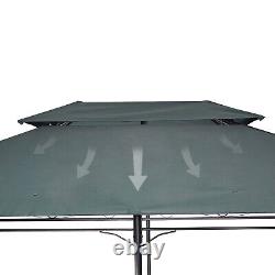 3x4M Garden Metal Gazebo Patio Party Tent Marquee Canopy Pavilion Sidewalls Grey