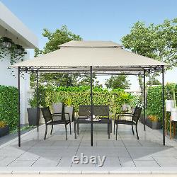 3x4M Garden Metal Gazebo Patio Party Tent Marquee Canopy Shelter Pavilion Beige