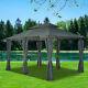 3x4m Garden Metal Gazebo Patio Party Tent Marquee Canopy Shelter Pavilion Grey