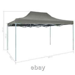 3x4.5m Folding Pop-up Party Tent Steel Marquee Gazebo Garden Outdoor Canopy Camp