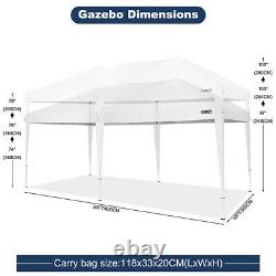 3x6M Garden Gazebo Heavy Duty Marquee Market Party Canopy Pop Up Tent White UK A