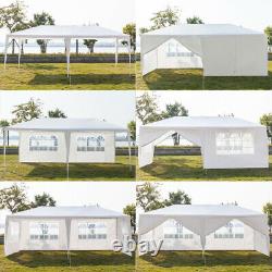 3x6M Gazebo Marquee Party Tent With 6 Sides Garden Patio Outdoor Canopy White UK