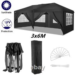 3x6M Heavy Duty Gazebo Marquee Canopy Waterproof Garden Patio Party Tent withSides