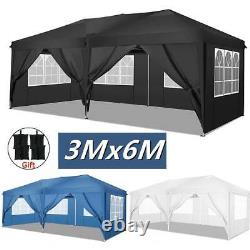 3x6M Heavy Duty PopUp Gazebo Waterproof Outdoor Garden Party Tent with Sandbag