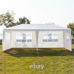 3x6M Large Garden Heavy Duty Gazebo Marquee Party PE Tent Wedding Canopy White