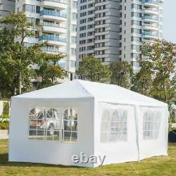 3x6M Large Garden Heavy Duty Gazebo Marquee Party PE Tent Wedding Canopy White