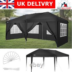3x6M Outdoor Gazebo Waterproof Marquee Canopy Garden Party Tent with6 Sidewalls A+
