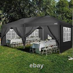 3x6M Waterproof Garden Heavy Duty Gazebo With Sides Canopy Party Marquee Tent UK