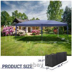 3x6m Outdoor Pop up Gazebo Heavy Duty Party Commercial Market Marquee With 6 Sides