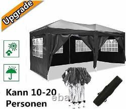 3x6m Pop Up Gazebo Waterproof Marquee Canopy Outdoor Garden Party Wedding Tent B
