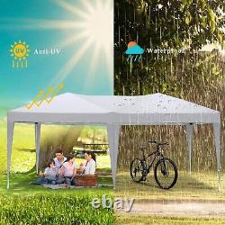 3x6m Pop-up Waterproof Gazebo withSides Marquee Party Tent Heavy Duty Canopy White