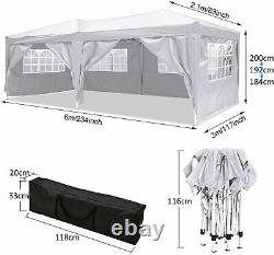 3x6m Pop-up Waterproof Gazebo withSides Party Tent Marquee Heavy Duty Canopy Patio