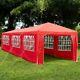 3x9m Sides Marquee Gazebo Tent Garden Party Waterproof Canopy Shelter Windbars