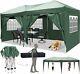3x 6m Garden Heavy Duty Pop Up Gazebo Marquee Party Tent With Sides Waterp Green