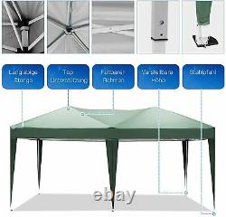 3x 6m Garden Heavy Duty Pop Up Gazebo Marquee Party Tent With Sides Waterp Green