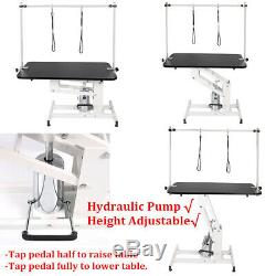 44 XL Heavy Duty(200+kg) Hydraulic Lift Dog Grooming Table Adjust H Arms Leash