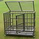 48 Metal Pet Dog Cage Crate Kennel Heavy Duty Tray Wheels Folding Portable New
