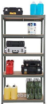 4X Heavy Duty Garage Shelving Units (180x90x40) 5 Tier Racking Storage Shelves