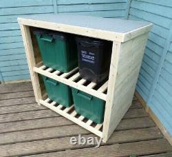 4 Bin Recycle Store With Felt Roof. FREE LOCAL DELIVERY. No Assembly Required