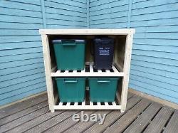 4 Bin Recycle Store With Felt Roof. FREE LOCAL DELIVERY. No Assembly Required