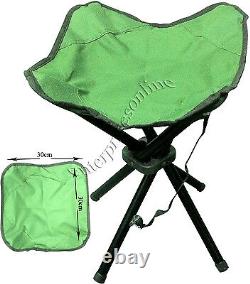 4 Legs Portable Folding Camping Stool Chair Seat Hiking Bbq Outdoor Fishing New