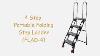 4 Step Portable Folding Step Ladder Flad 4 Heavy Duty