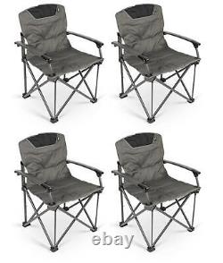 4 x Kampa Stark 180 Heavy Duty Folding Camping Chair Max Load 180kg