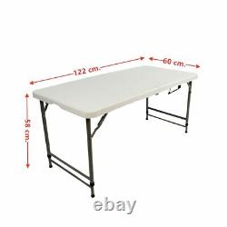4ft Heavy Duty Folding Table Portable Plastic Camping Garden Party Catering