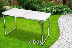 4ft Heavy Duty Folding Table Portable Plastic Camping Garden Party Catering Feet