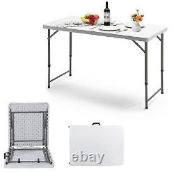 4ft Heavy Duty Folding Table Portable Plastic Camping Garden Party Catering New