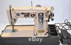50's Pink Brother / ATLAS ZIGZAG Portable Heavy Duty Sewing Machine JAPAN