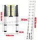 5m Extendable Portable Heavy Duty Aluminium Telescopic Ladder 150kg Max Load Uk
