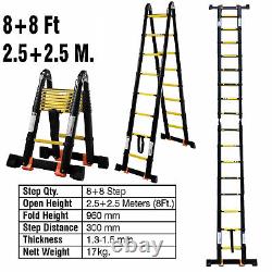5M Heavy Duty A Frame Telescopic Folding Ladder Multi-Purpose Extendable Step