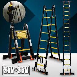 5M Heavy Duty Multi-Purpose Aluminium Telescopic Folding Extendable Step Ladder