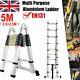 5m Heavy Duty Multi-purpose Aluminium Telescopic Folding Ladder Extendable En131