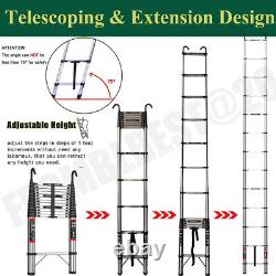 5M Heavy Duty Multi-Purpose Steel Telescopic Folding Ladder with Detachable Hook