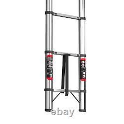 5M Heavy Duty Multi-Purpose Steel Telescopic Folding Ladder with Detachable Hook