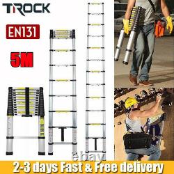 5M Heavy Duty Portable Multi-Purpose Aluminium Telescopic Ladder Extendable Fold