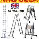 5m Portable Heavy Duty Multi-purpose (2.5m+2.5m) Telescopic Ladder Extendable Uk