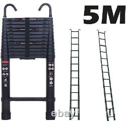 5M Portable Heavy Duty Multi-Purpose Aluminium Telescopic Ladder Extendable+Hook