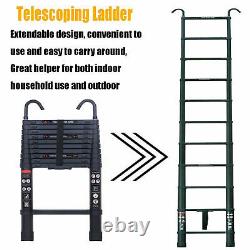 5M Portable Heavy Duty Multi-Purpose Aluminium Telescopic Ladder Extendable+Hook