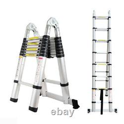 5M Portable Heavy Duty Multi-Purpose Aluminium Telescopic Ladder Extendable UK