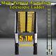 5.1m Heavy Duty Portable Home Telescopic Loft Ladder Extendable Aluminium Lader