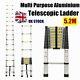 5.2m Heavy Duty Portable Multi-purpose Aluminium Telescopic Ladder Extendable Uk